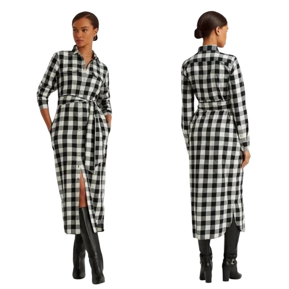 Polo‎ Ralph Lauren Buffalo Check Shirt Dress NWT Sz 0 Discontinued Rare
